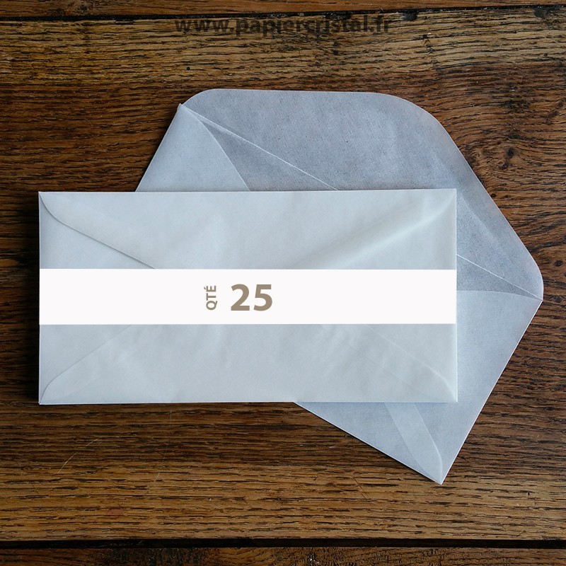 Enveloppes cristal gommées DL 220 x 110 mm