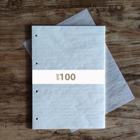 Feuilles en papier cristal A4 perforées